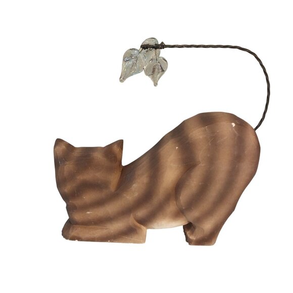 James Haddon 10” Hand Carved Wood Cat Hand Painted - Picture 2 of 6